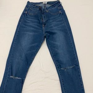 High rise skinny jeans